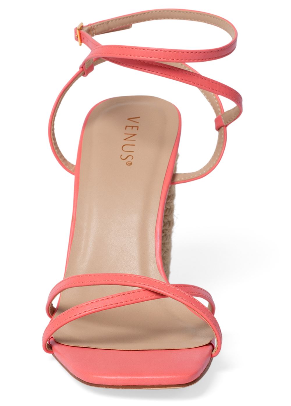 Venus Lori Block Heel Sandals in Coral