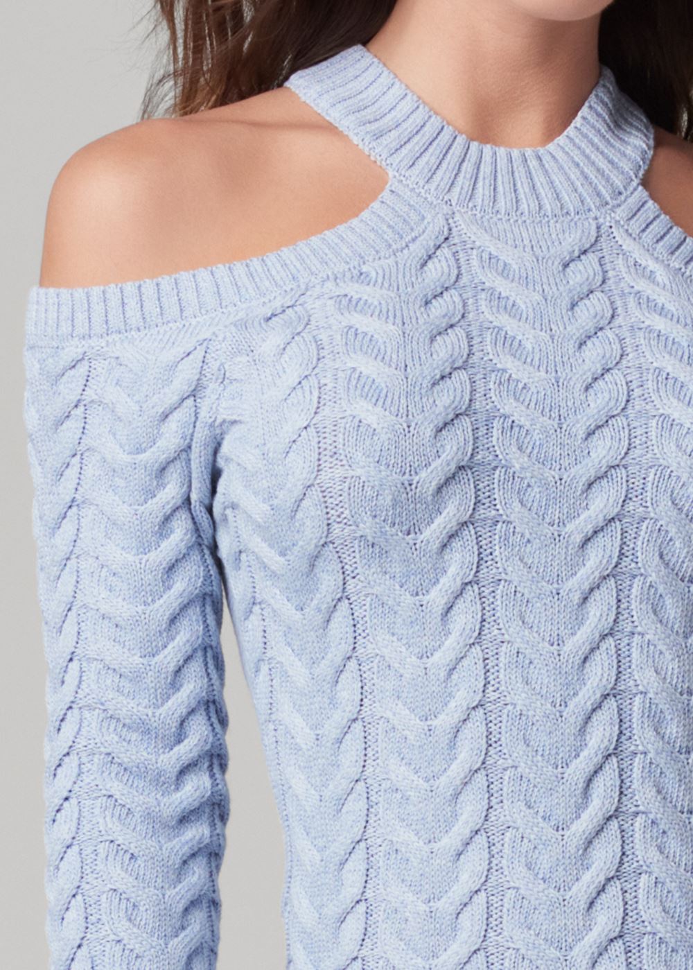 Venus VENUS | Halter Ribbed Sweater in Blue Multi