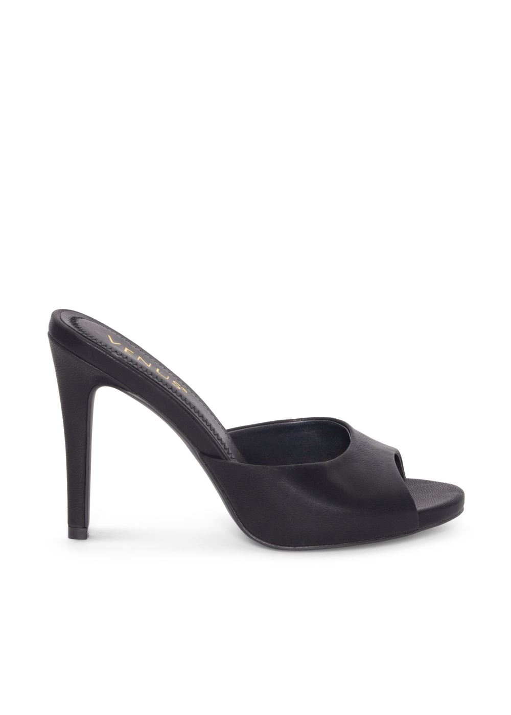 Venus Peep Toe Mules in Black