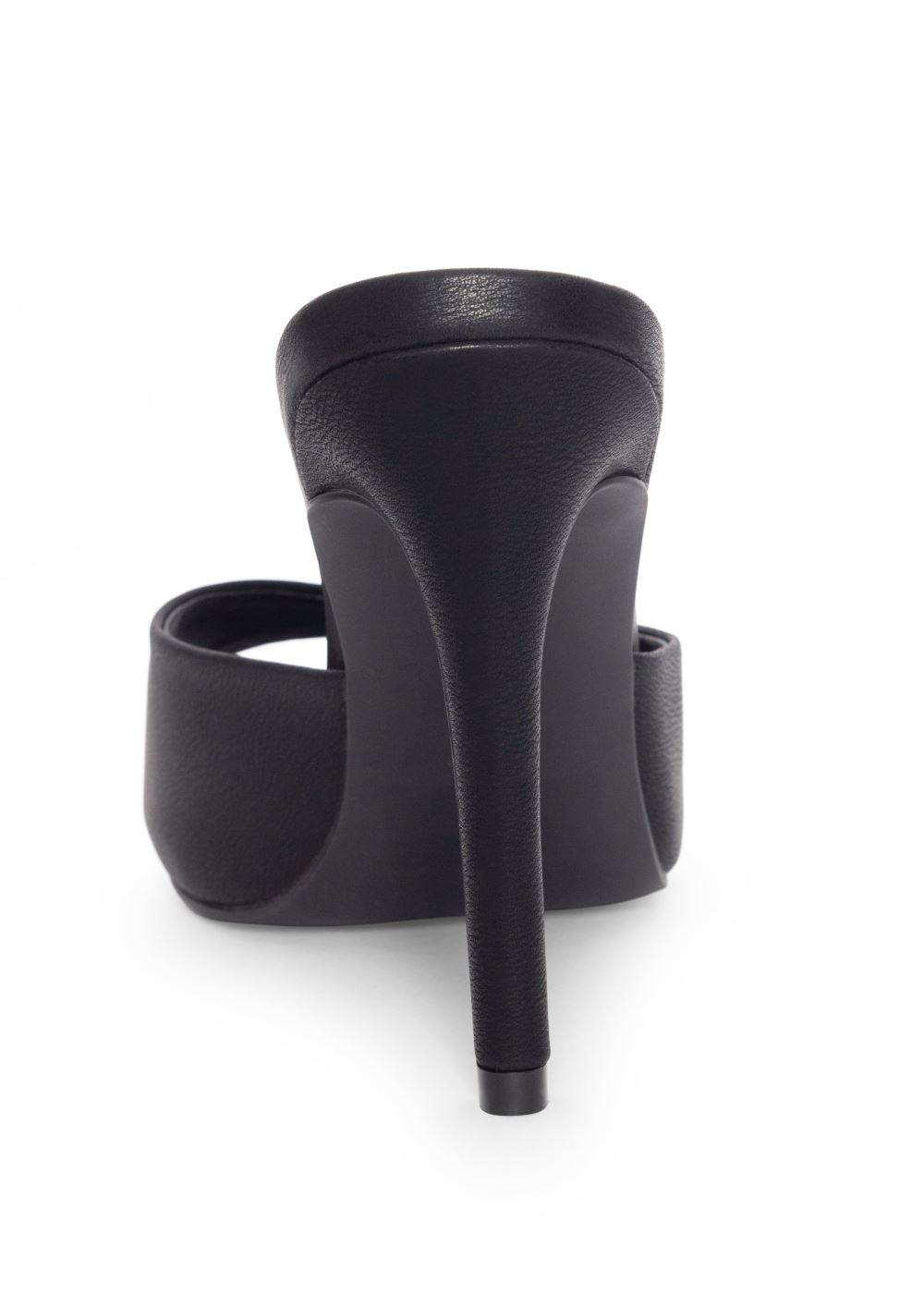 Venus Peep Toe Mules in Black