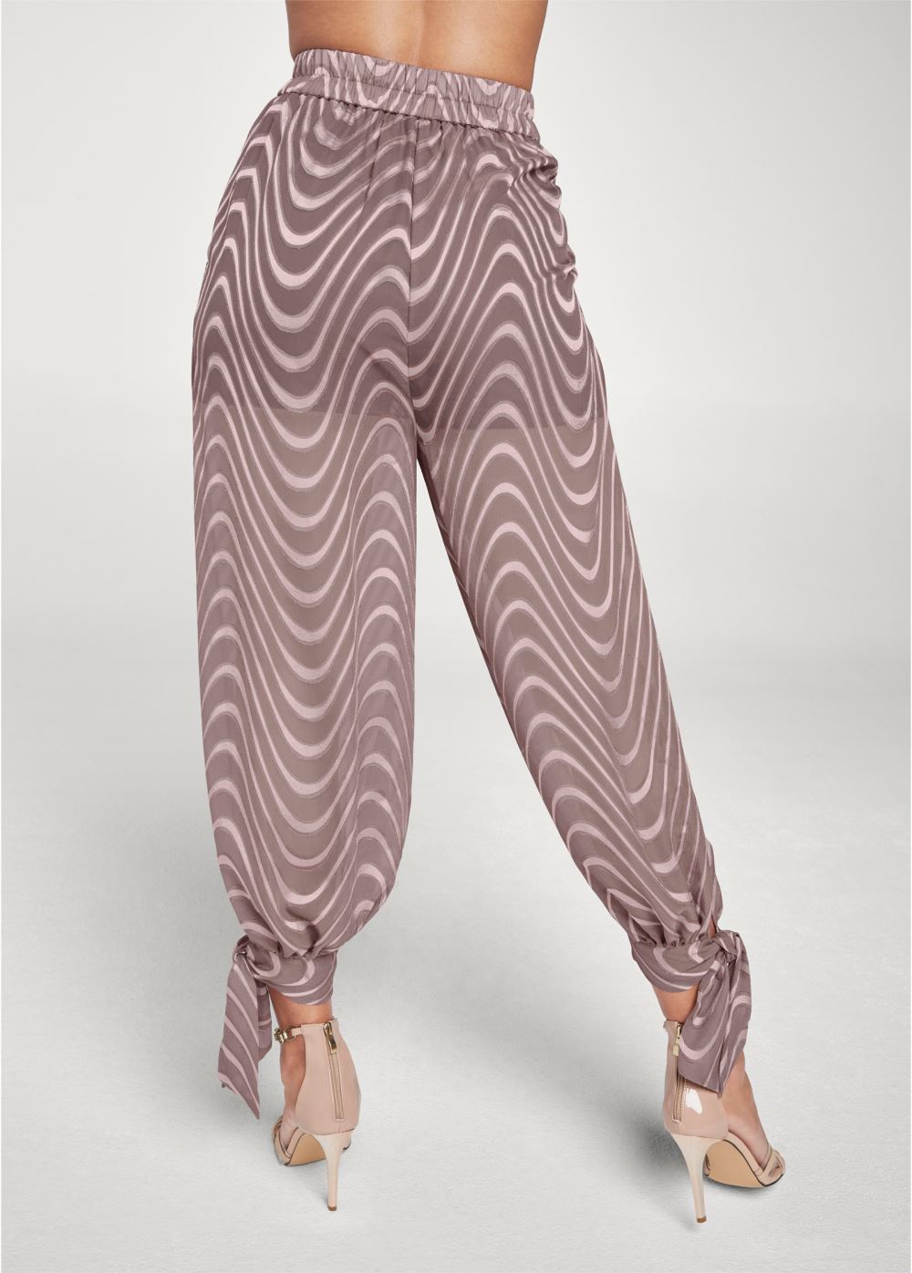 Venus Brown CHIFFON JOGGER PANTS