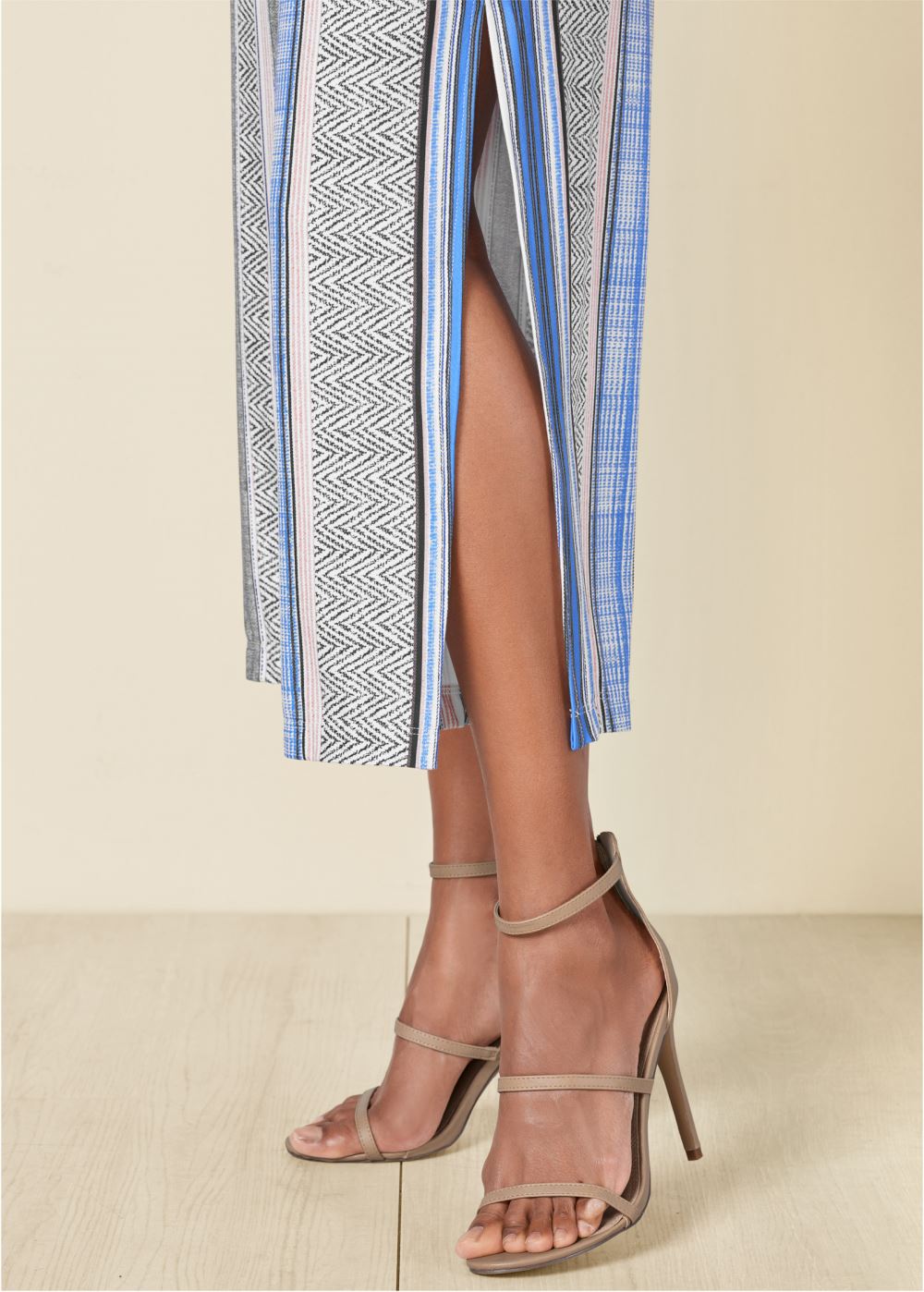 Venus Tassel Halter Jumpsuit in Light Blue Multi