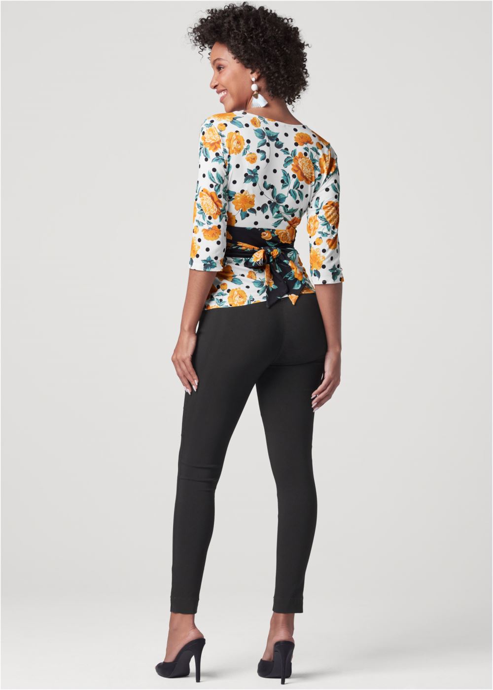 Venus Rose And Polka-Dot Top in White Multi