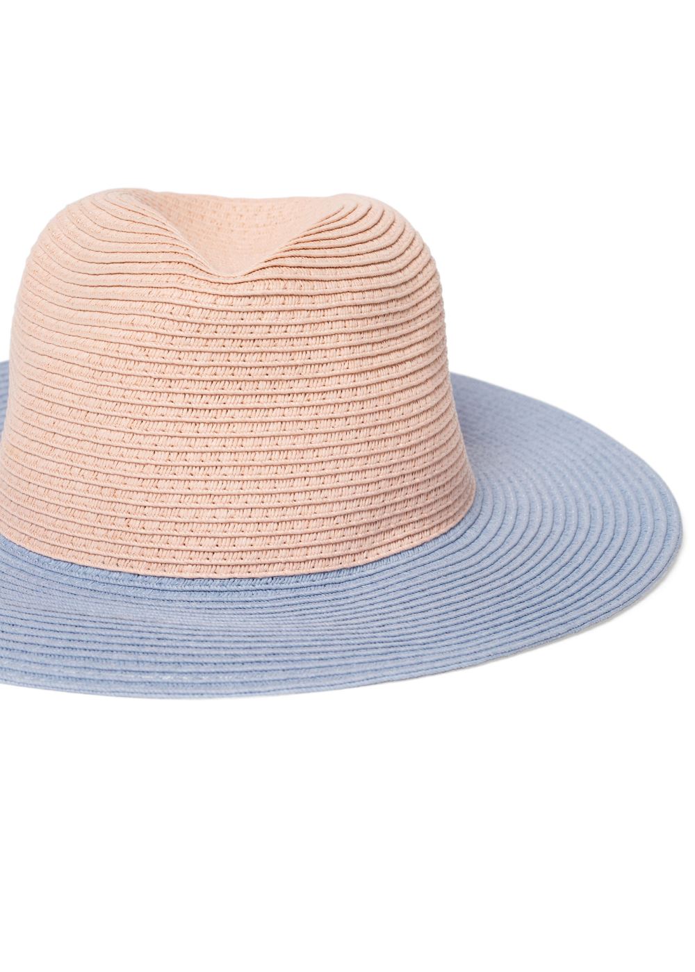 Venus Color-Block Straw Hat in Blush Multi