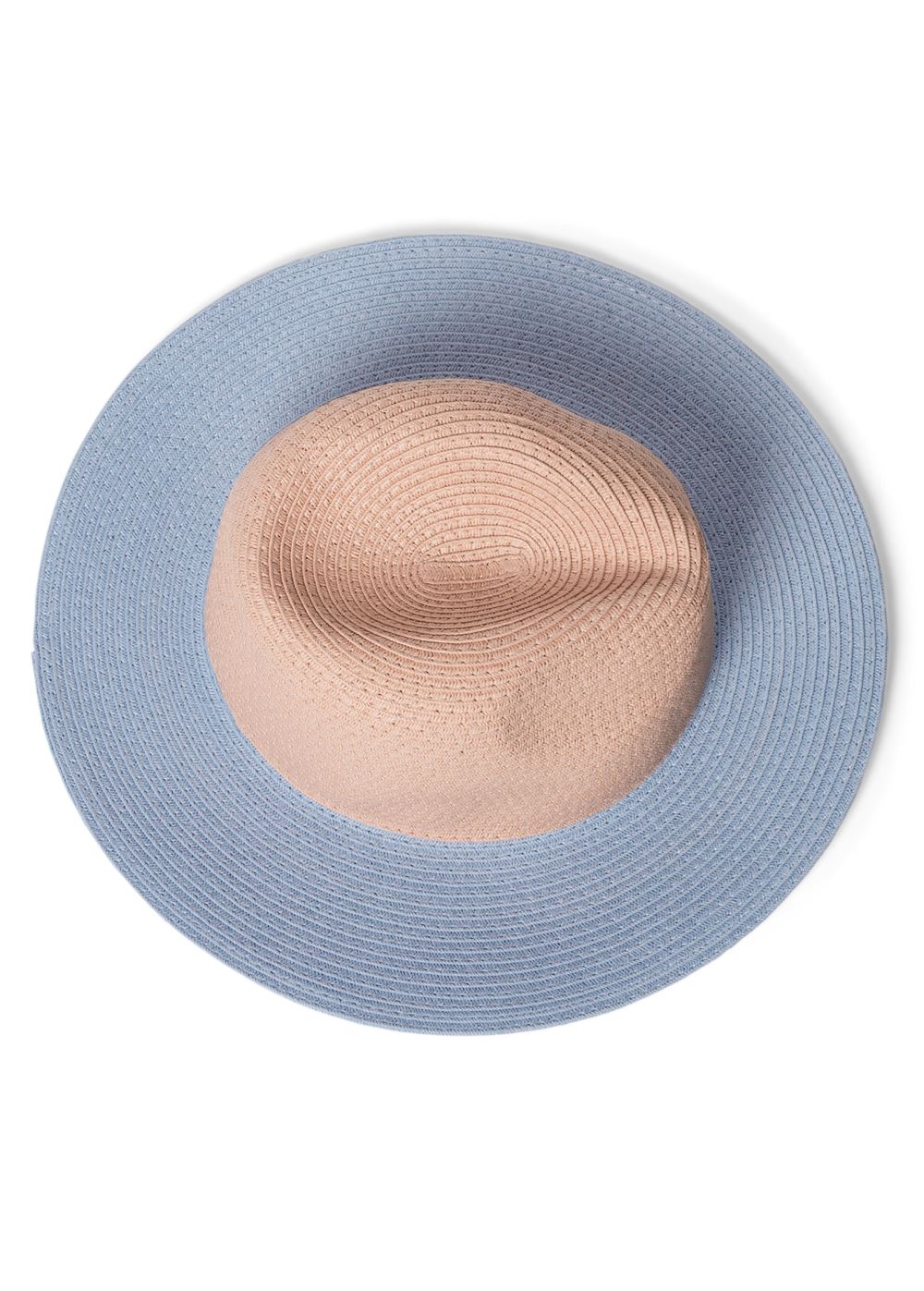 Venus Color-Block Straw Hat in Blush Multi