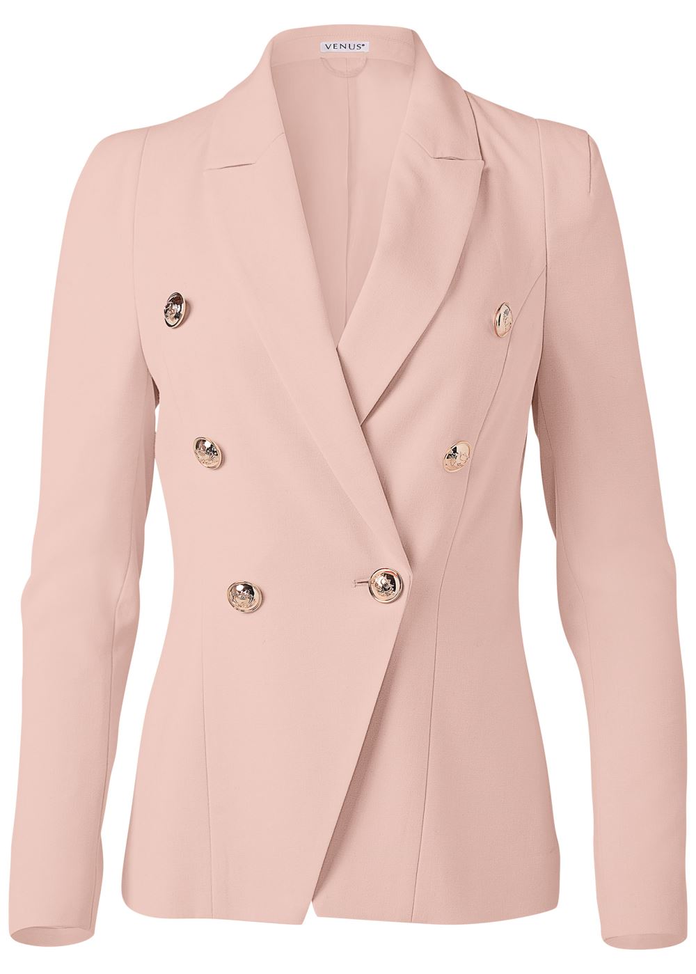 Venus Double Breasted Blazer in Light Pink