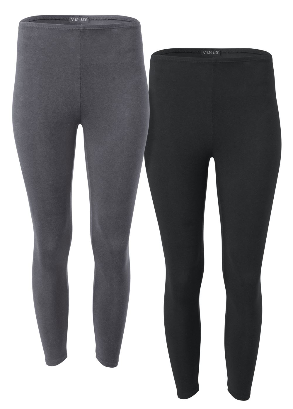 Venus Black & Grey TWO-PACK CROPPED LEGGINGS
