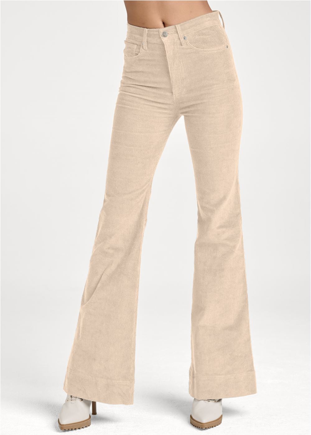Venus Cream CORDUROY FLARED PANTS