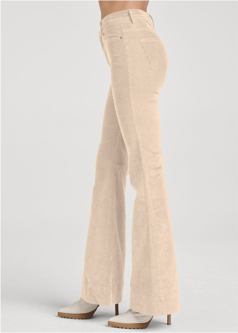 Venus Cream CORDUROY FLARED PANTS