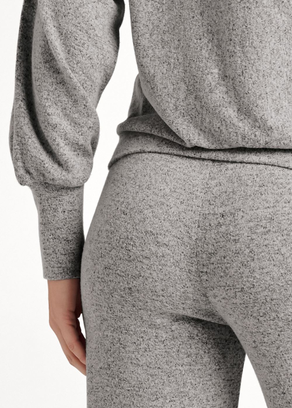 Venus Hacci Wide Leg Pant Set in Heather Grey