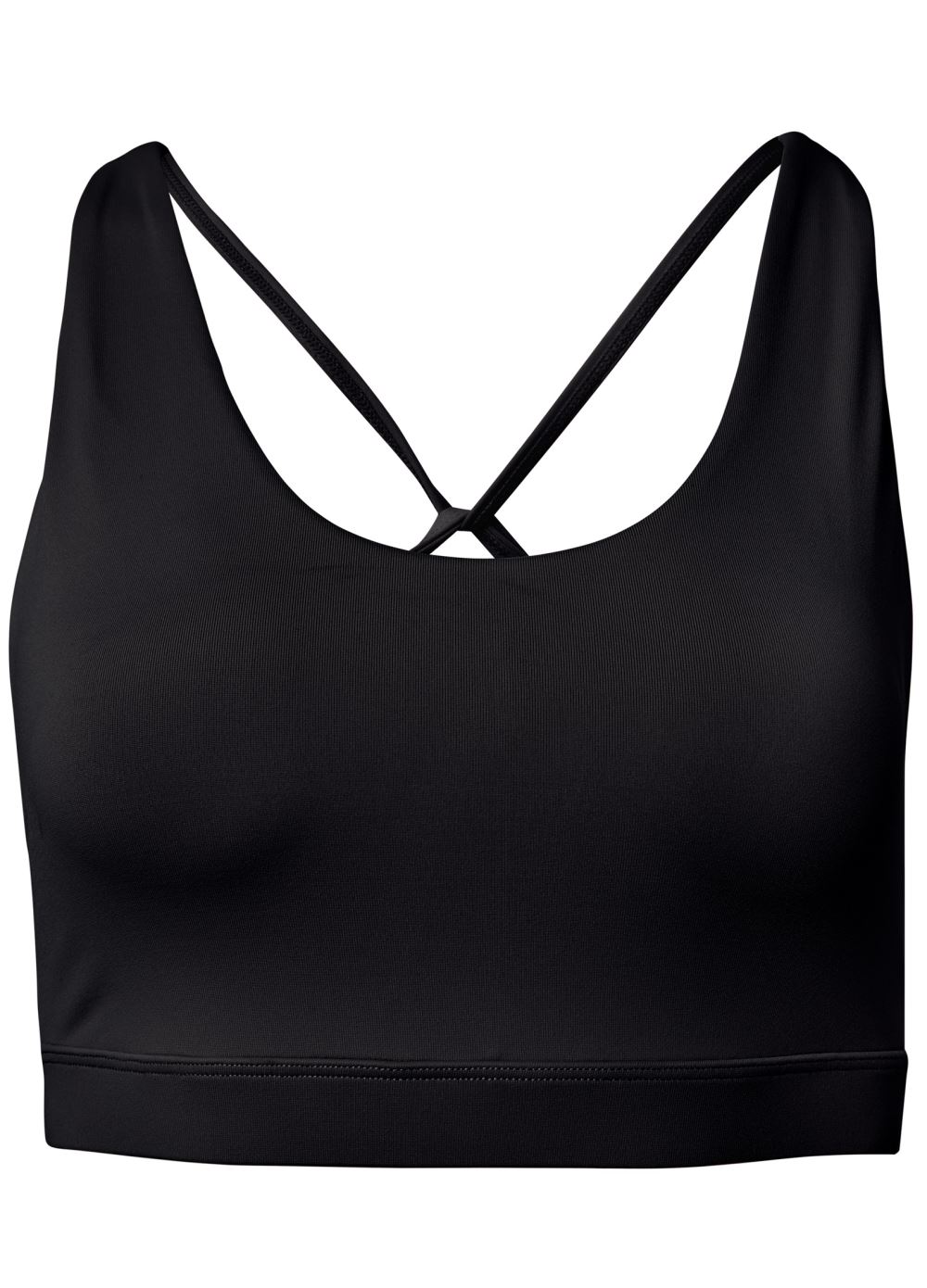 Venus Strappy Back Sports Bra in Black