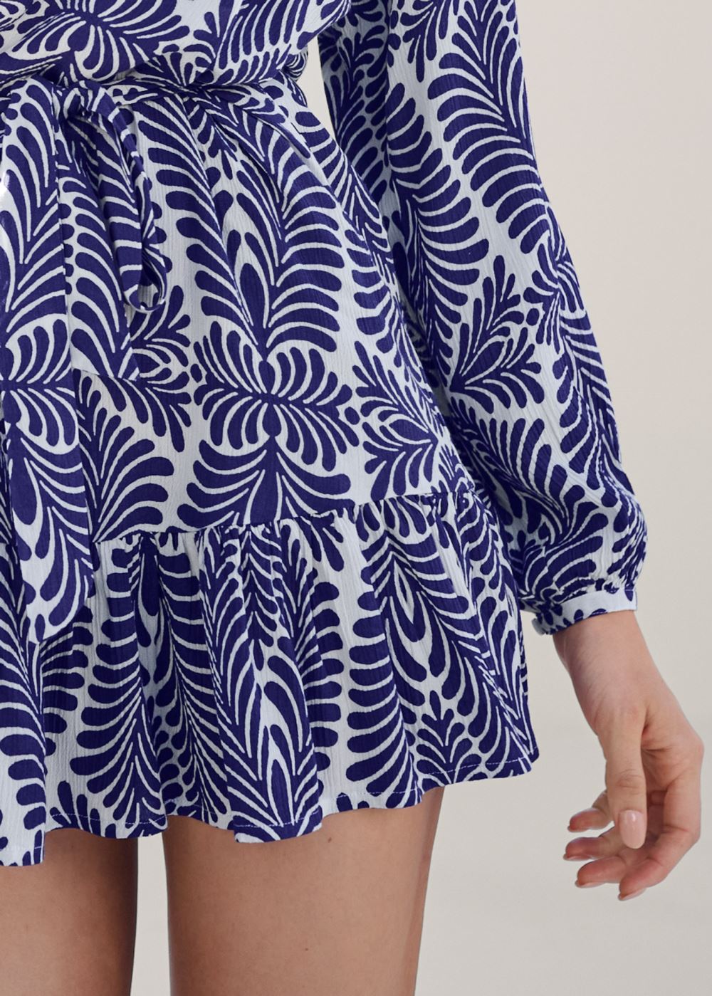 Venus Printed A-Line Dress - Navy Multi