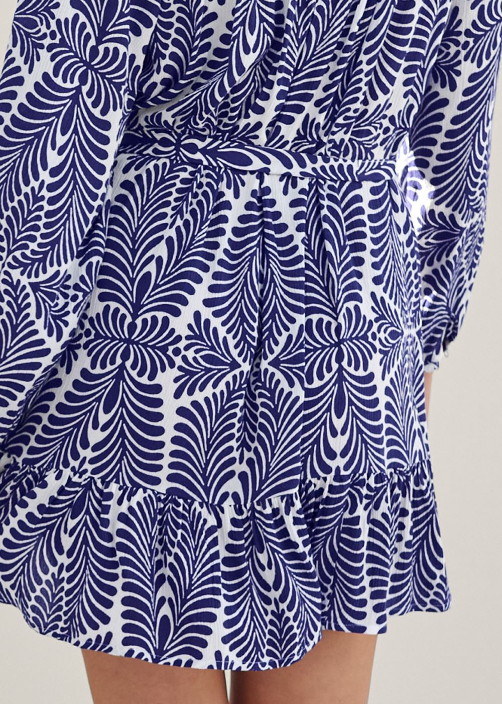 Venus Printed A-Line Dress - Navy Multi
