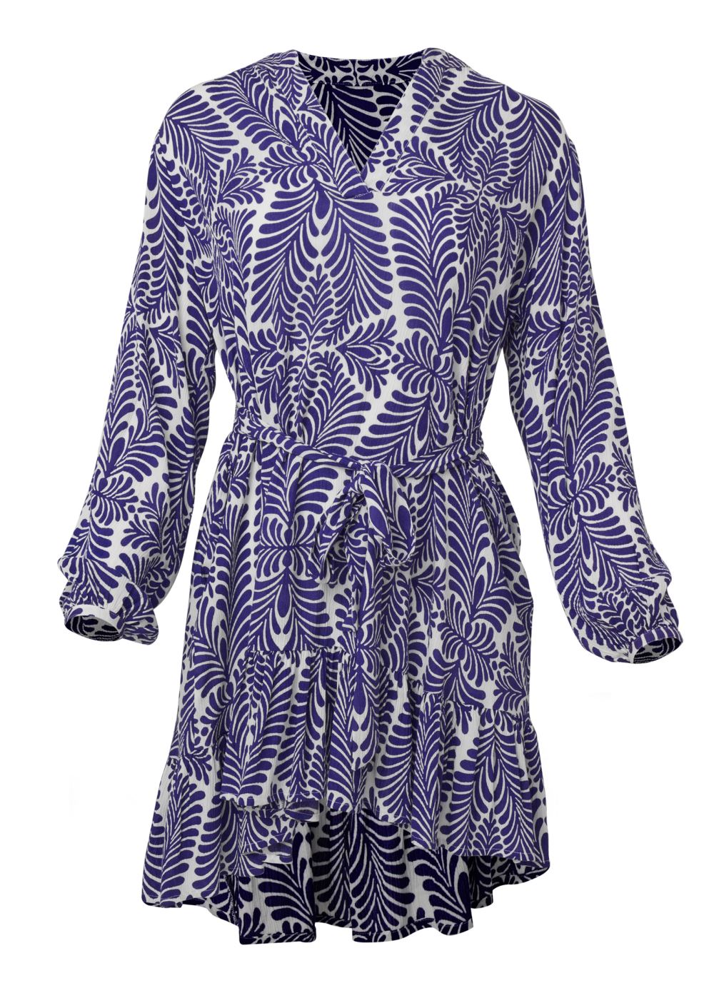 Venus Printed A-Line Dress - Navy Multi