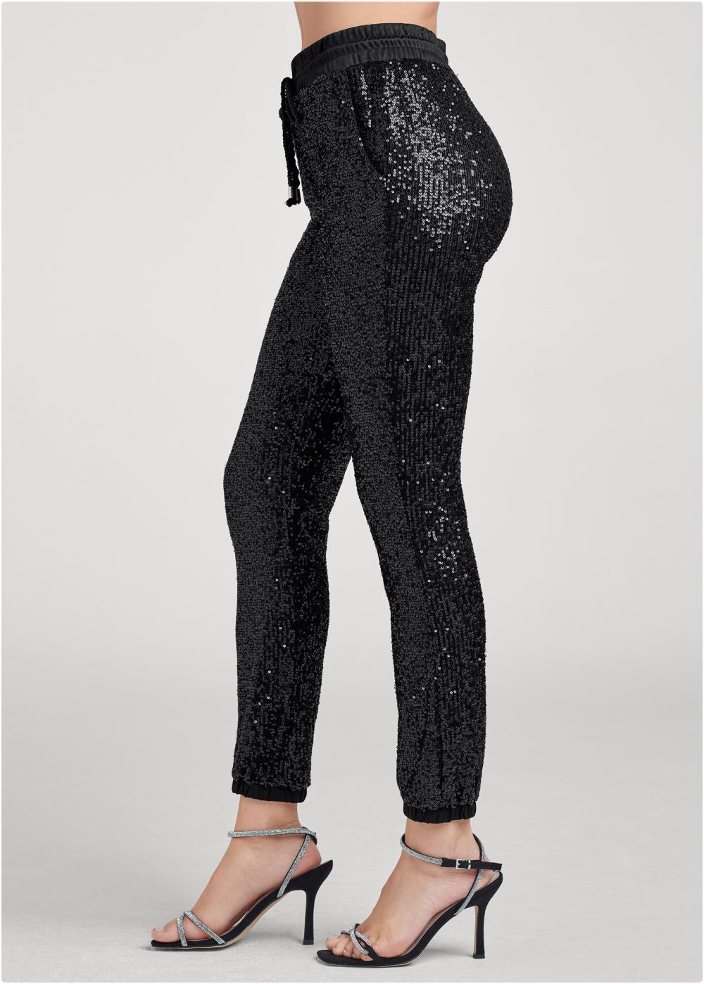 Venus Black SEQUIN JOGGER PANTS