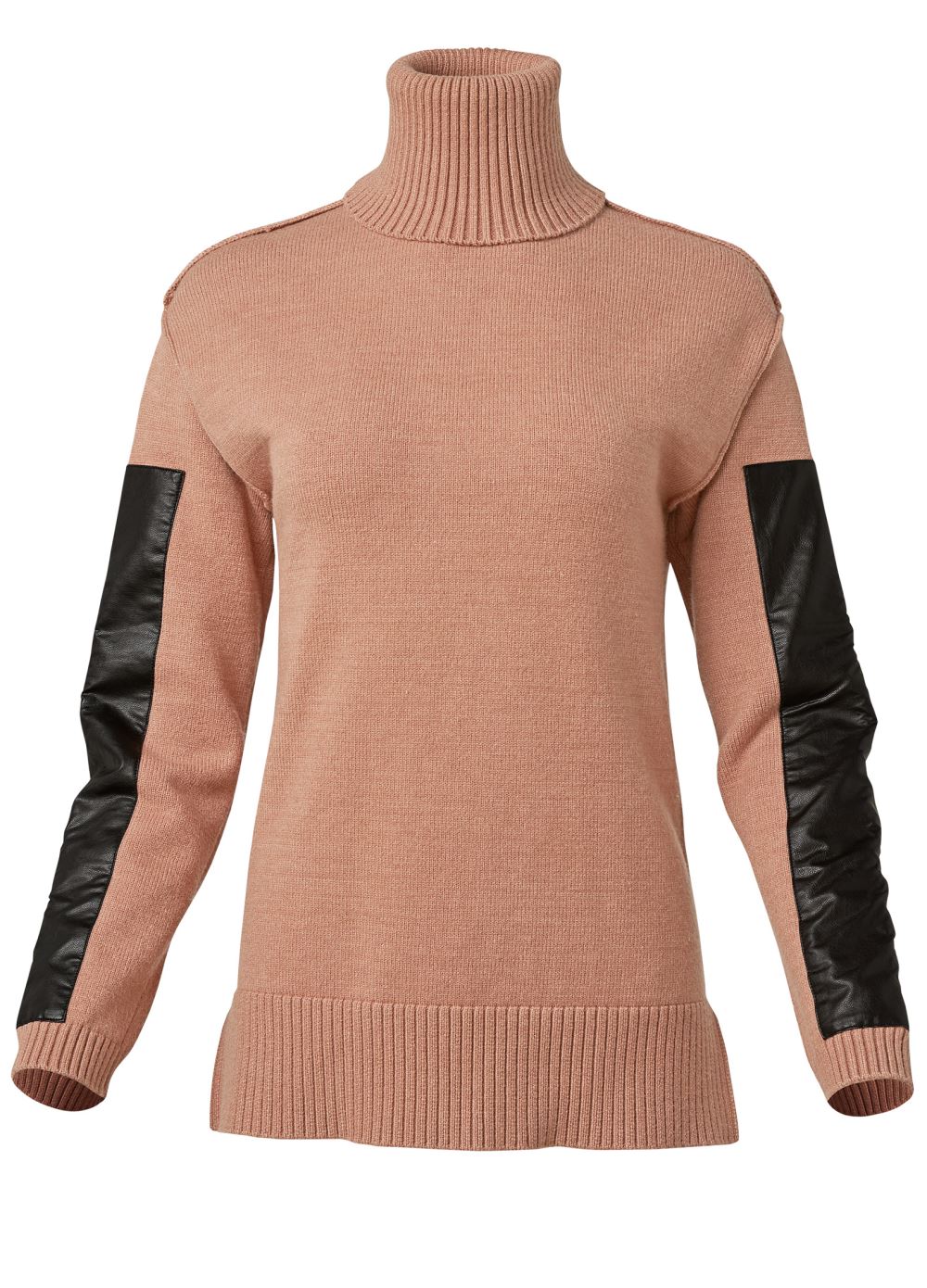Venus VENUS | Two Tone Turtleneck in Tan Multi