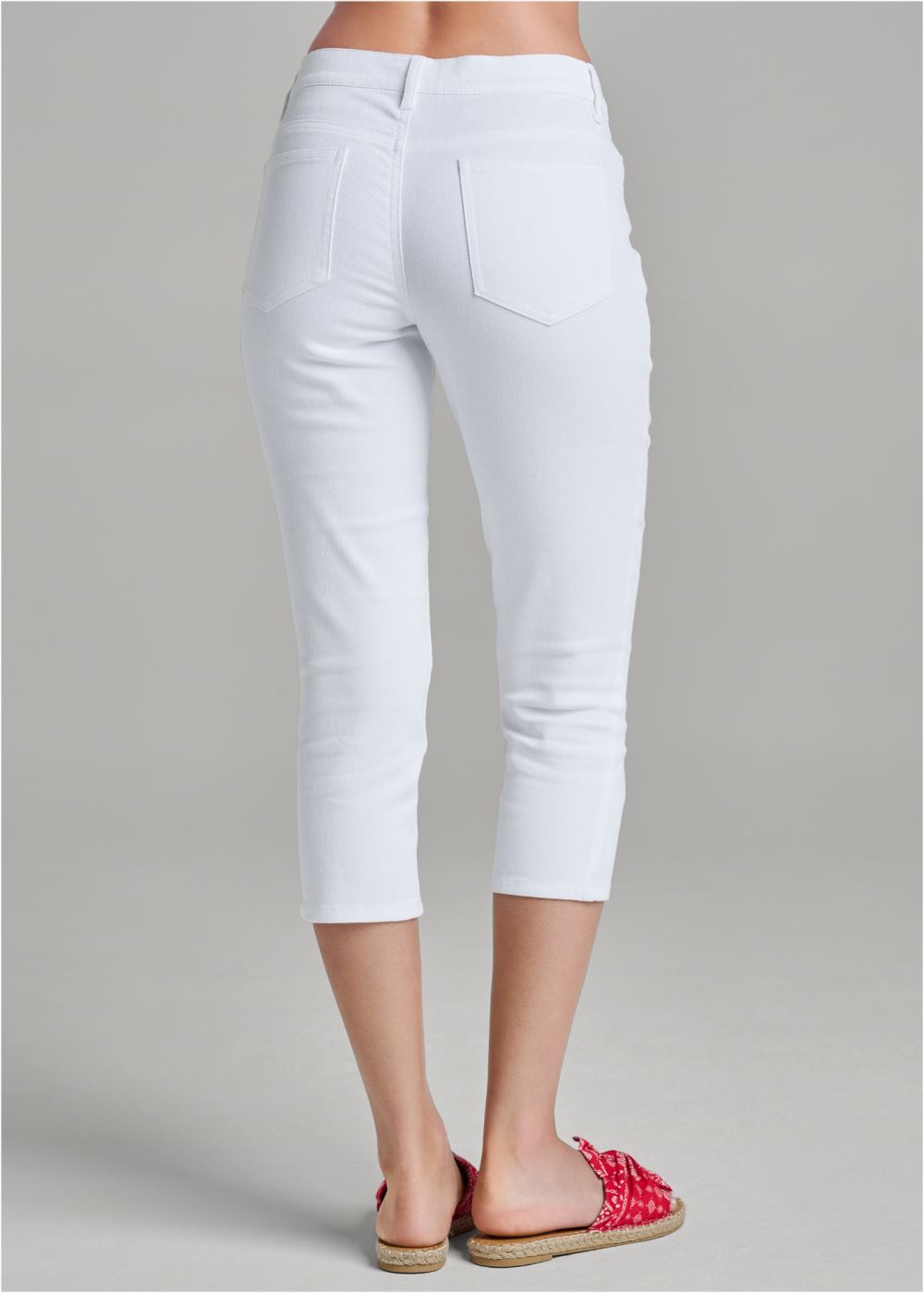 Venus Star Spangled Capris in White Multi