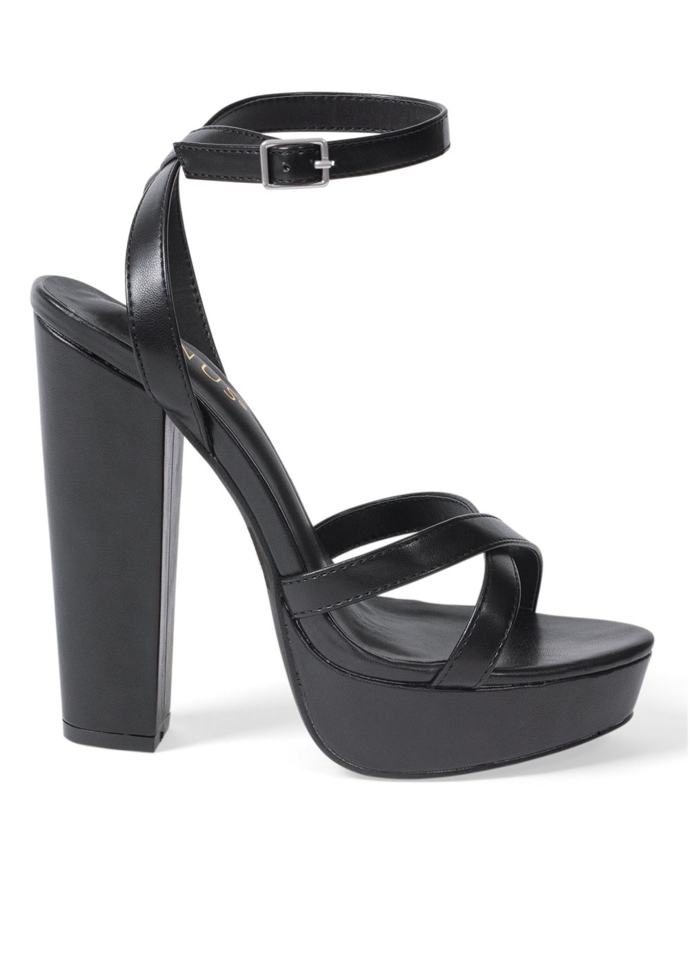 Venus Block Heel Platform Sandals in Black