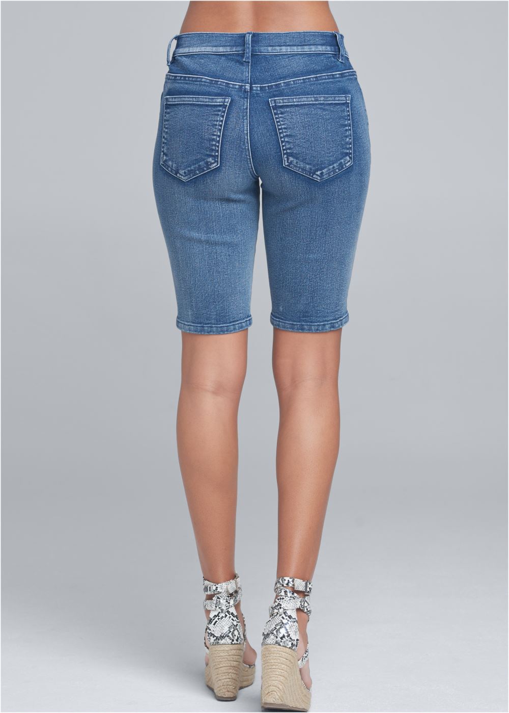 Venus Medium Wash JEAN BERMUDA SHORTS