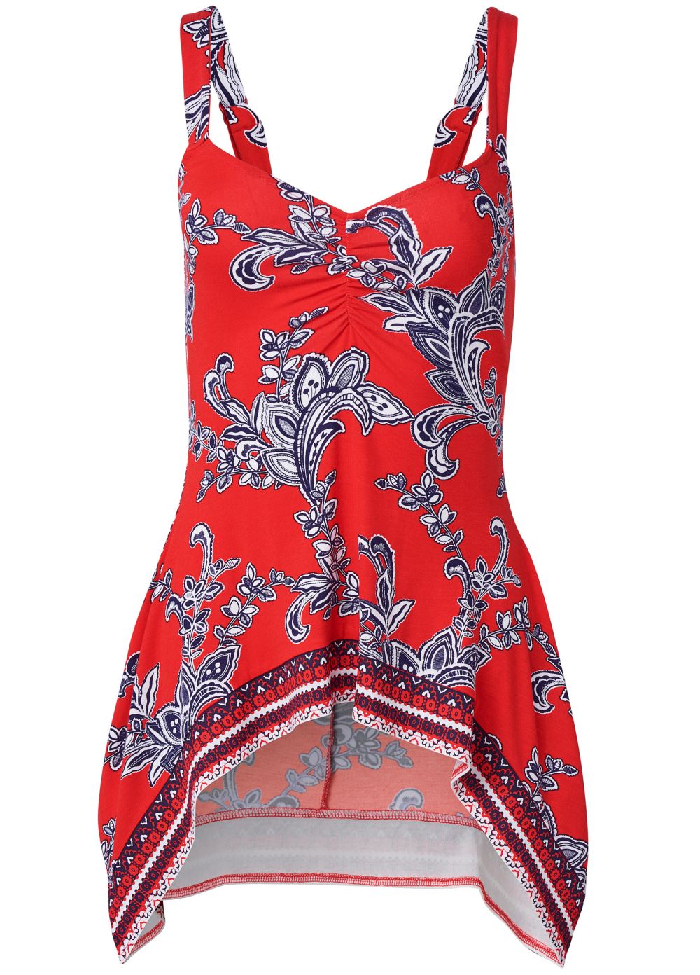 Venus Paisley And Patriotic Tank in Red And Blue