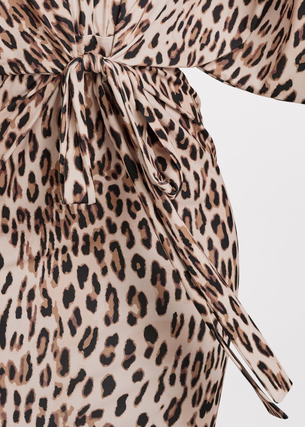 Venus Twist Front Animal Print Dress - Brown Multi