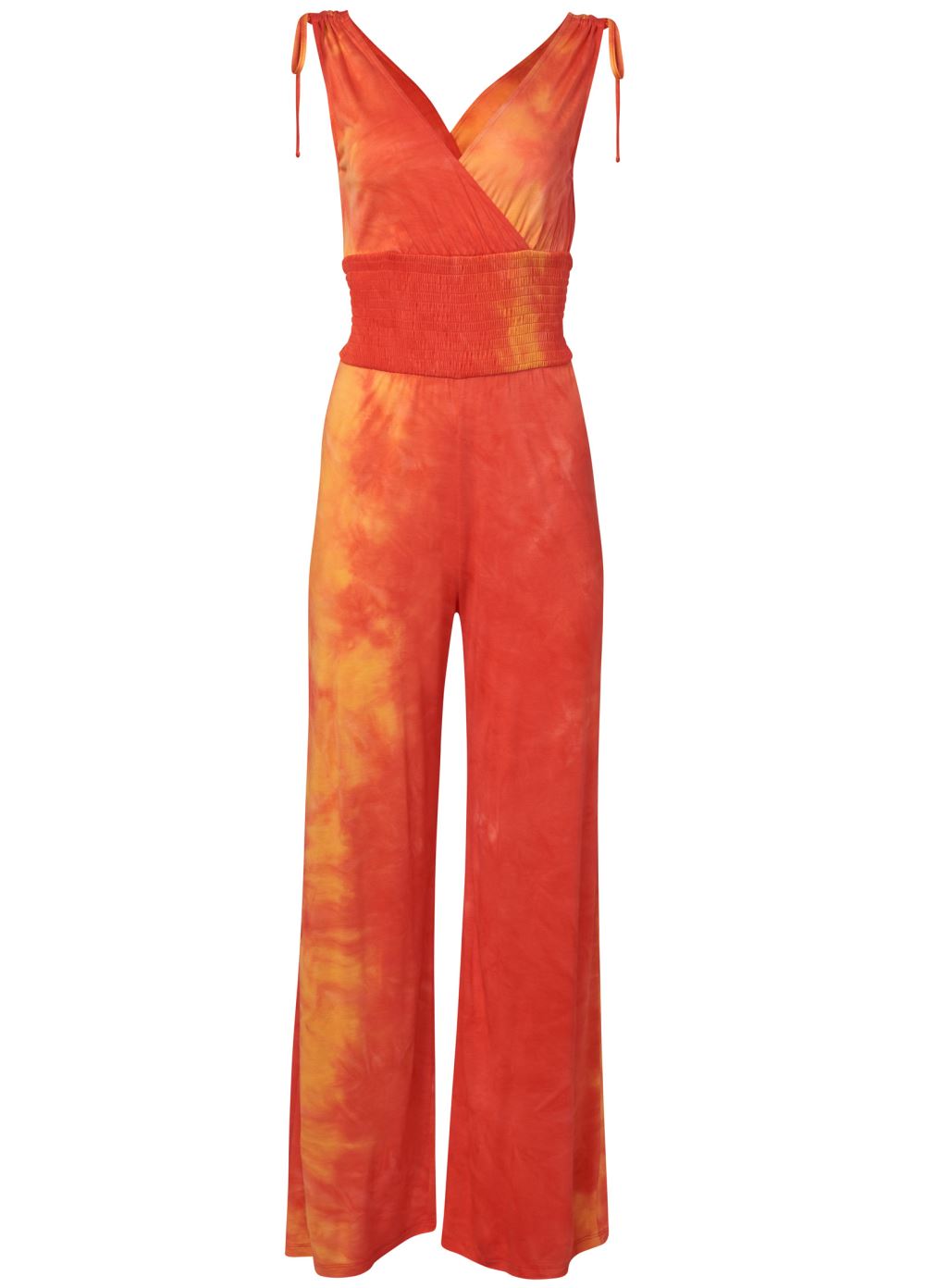 Venus Tie Dye Jumpsuit in Orange Multi
