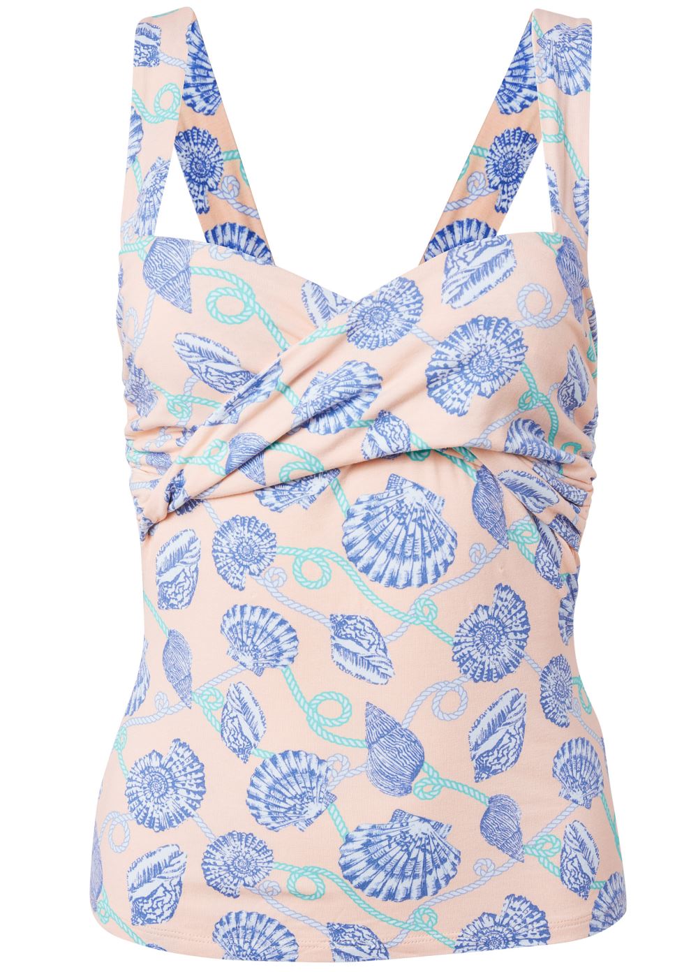 Venus Twist Front Tank Top in Blush Multi