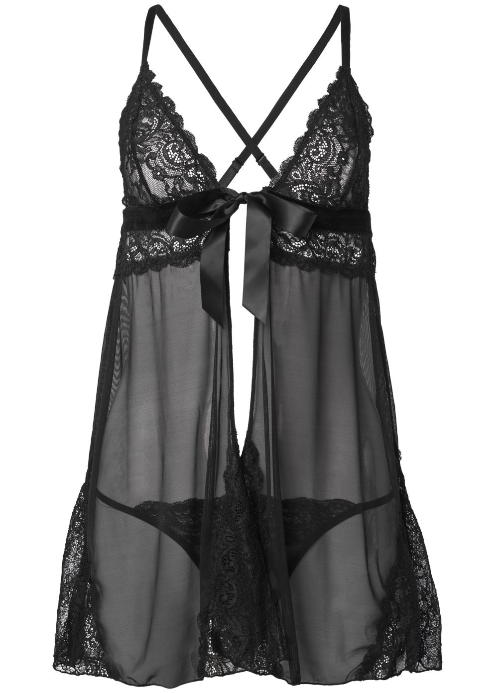 Venus Black FLYAWAY BABYDOLL