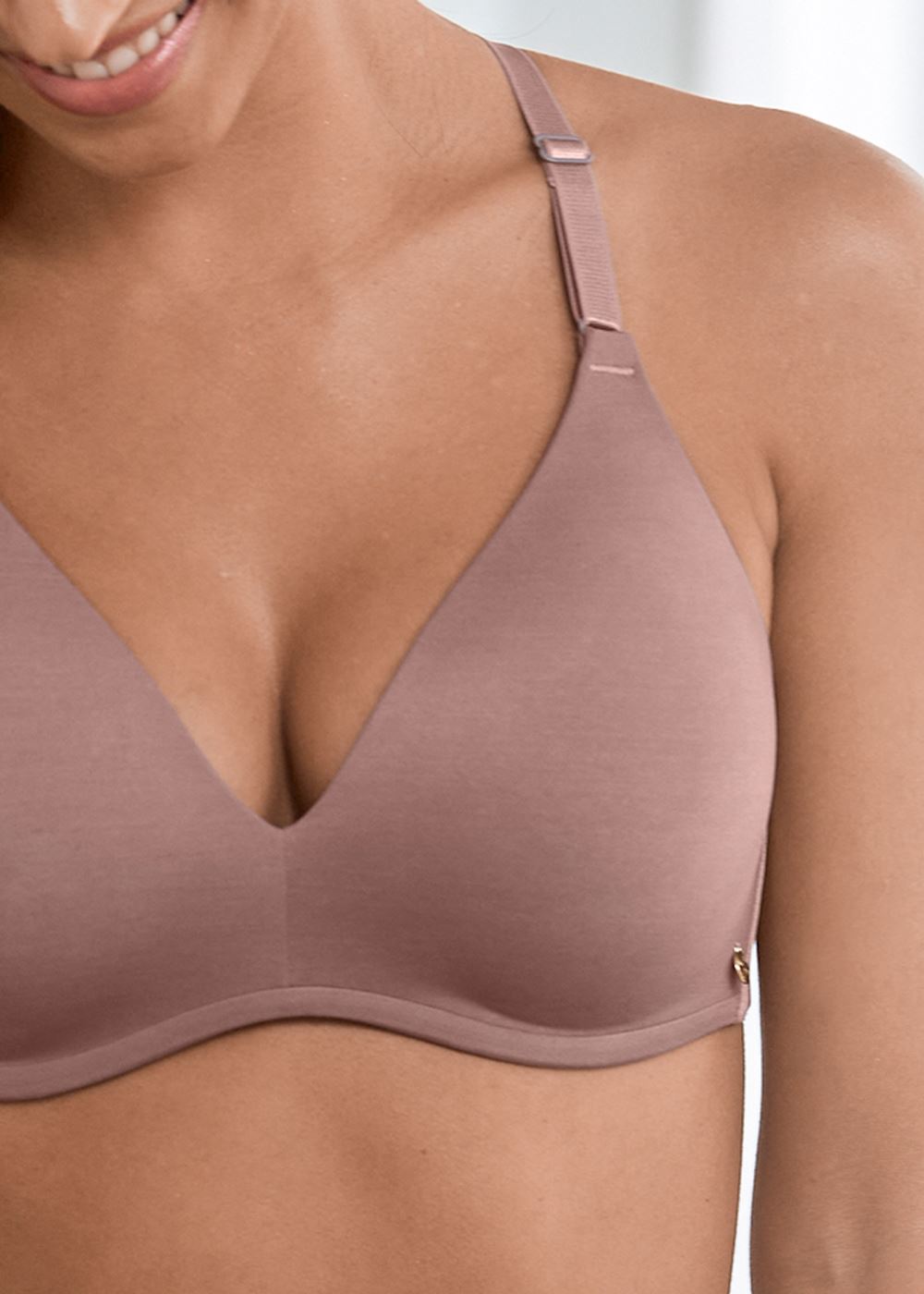 Venus Pearl By Venus® Lace Back Wireless Bra, Any 2/$75 in Evening Mauve