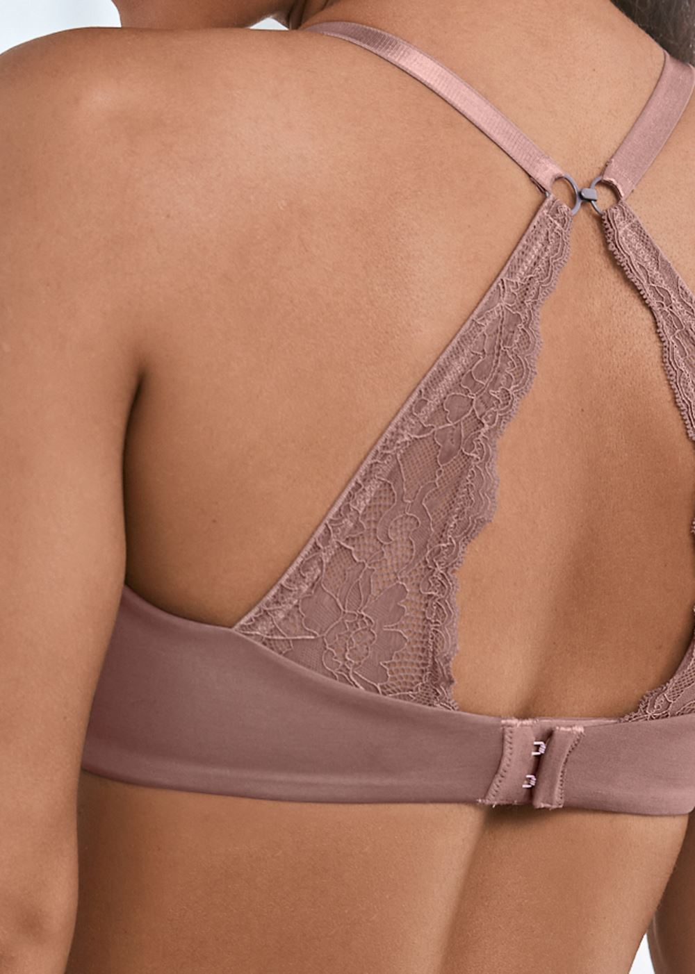 Venus Pearl By Venus® Lace Back Wireless Bra, Any 2/$75 in Evening Mauve