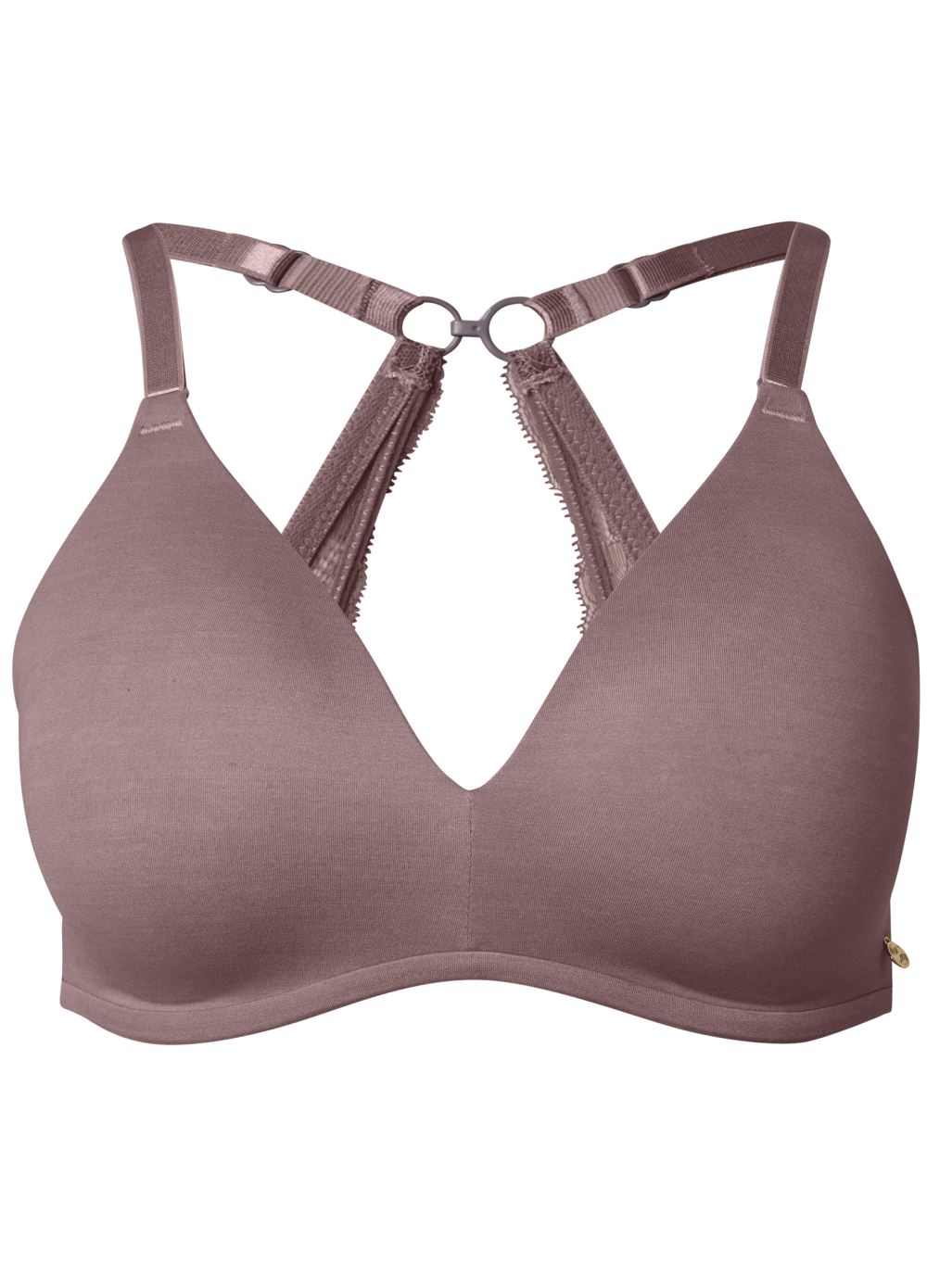 Venus Pearl By Venus® Lace Back Wireless Bra, Any 2/$75 in Evening Mauve