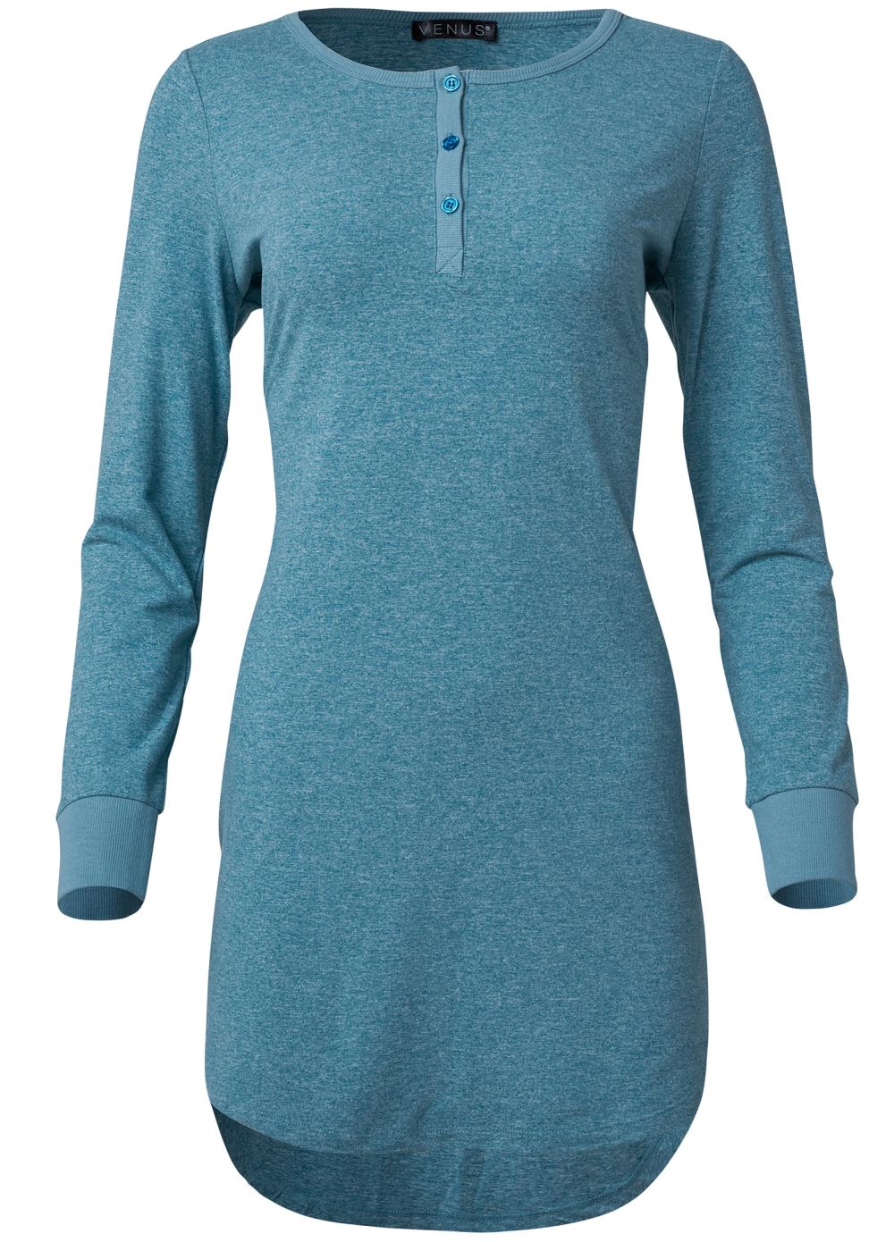 Venus Sapphire Blue HENLEY PAJAMA SHIRT