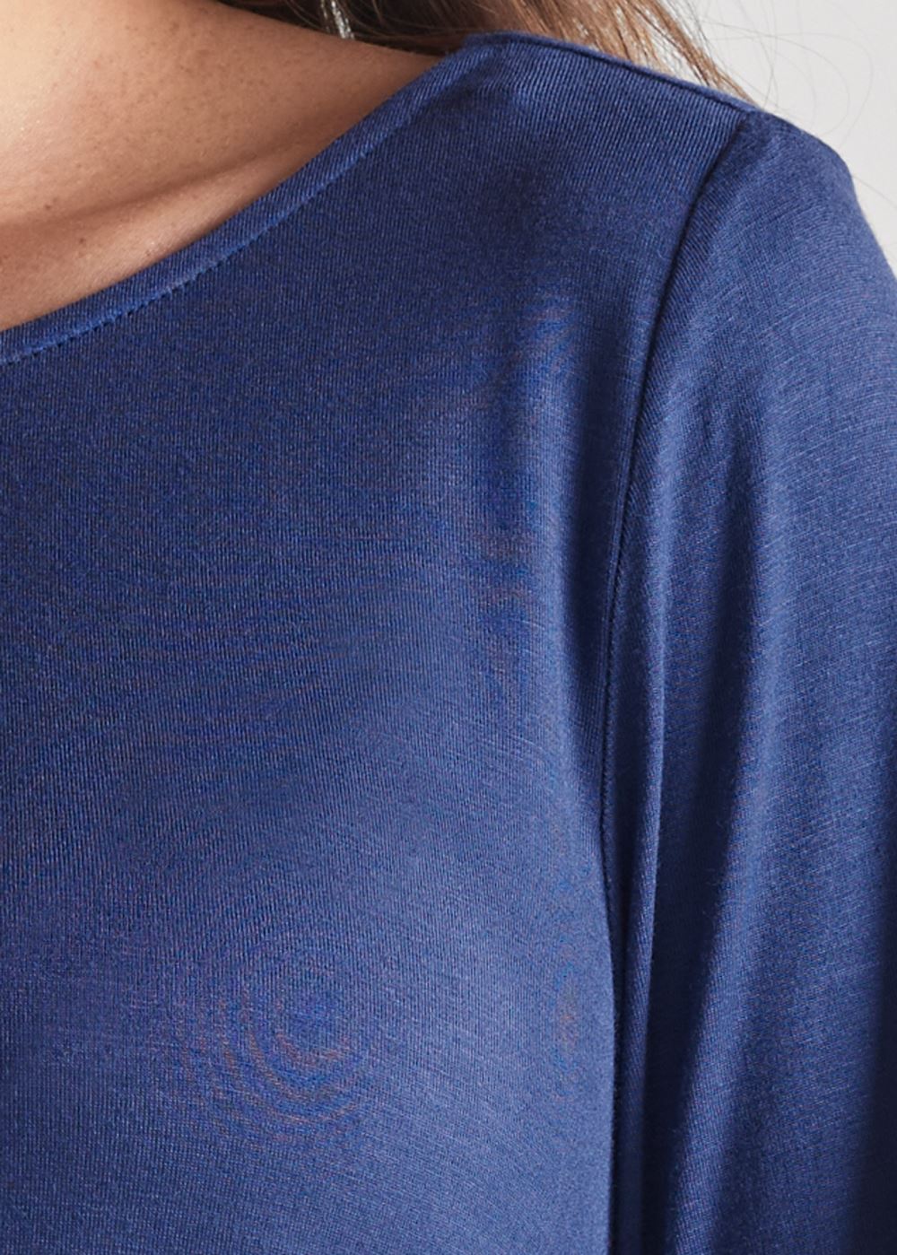 Venus Dark Blue LONG SLEEVE SLEEP SHIRT