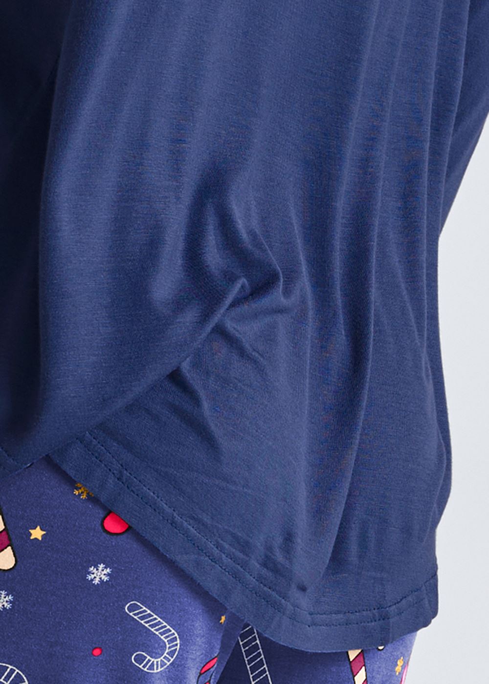 Venus Dark Blue LONG SLEEVE SLEEP SHIRT