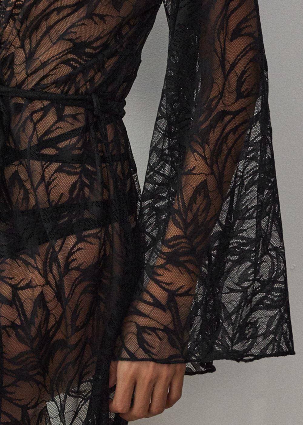 Venus Black Onyx OPEN BACK ROBE