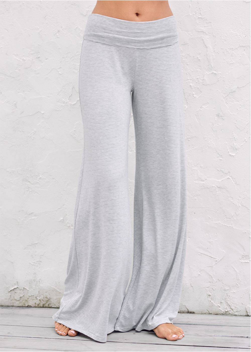 Venus Grey Multi Palazzo pajama pants