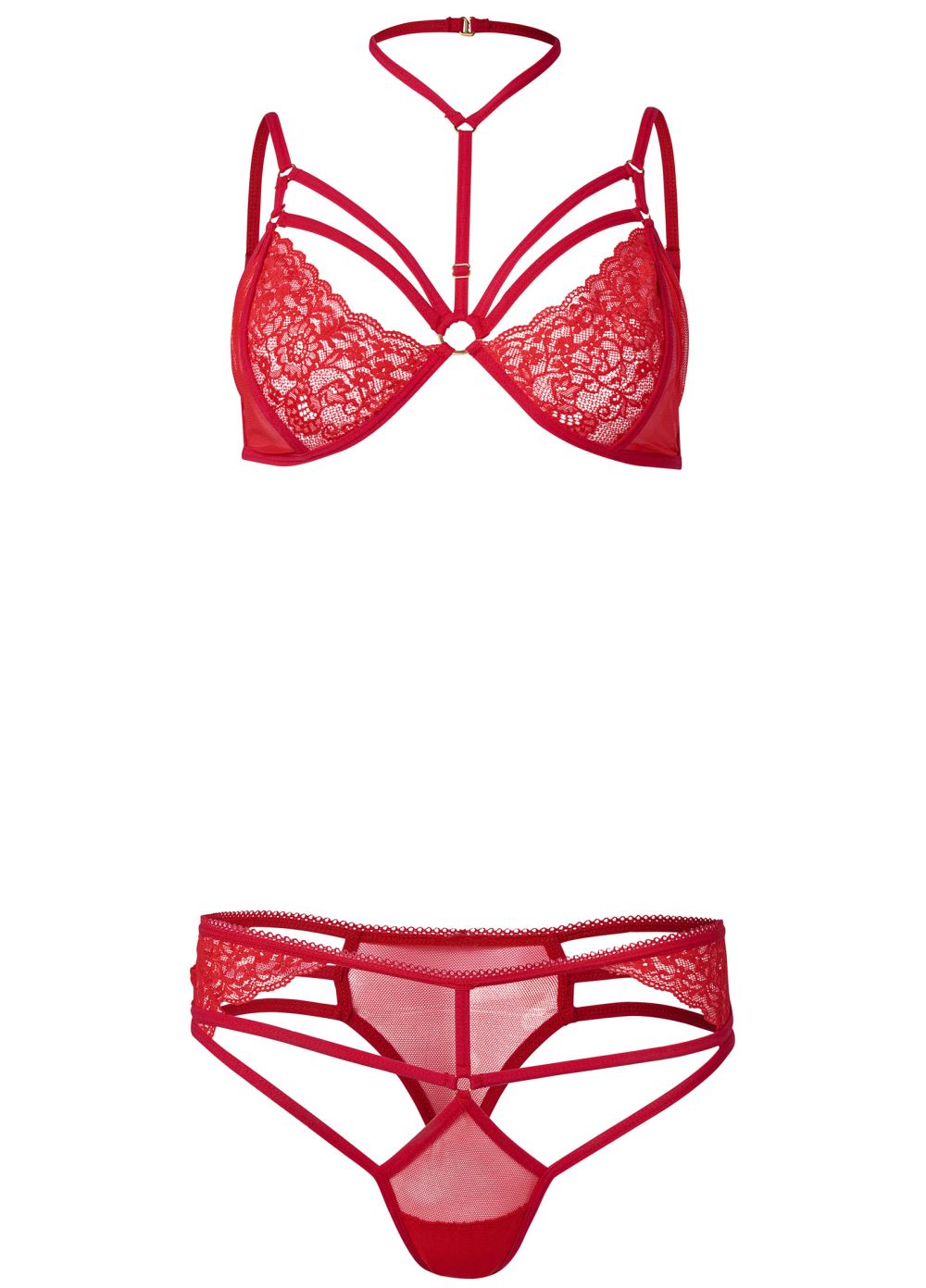 Venus Red STRAPPY CUTOUT SET