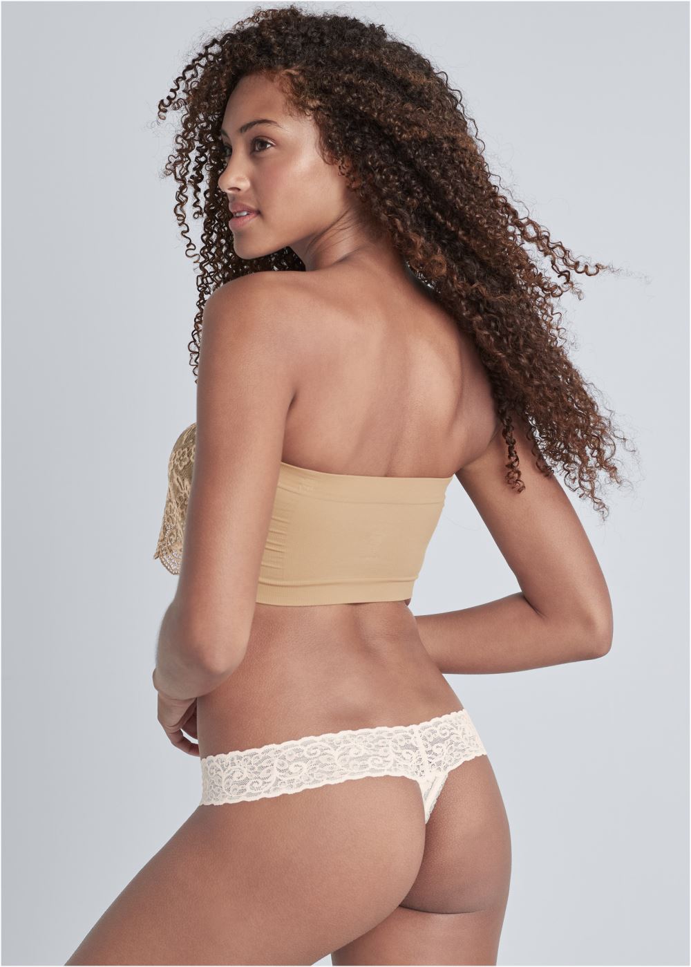 Venus Natural Beauty Lace Bandeau in Tan