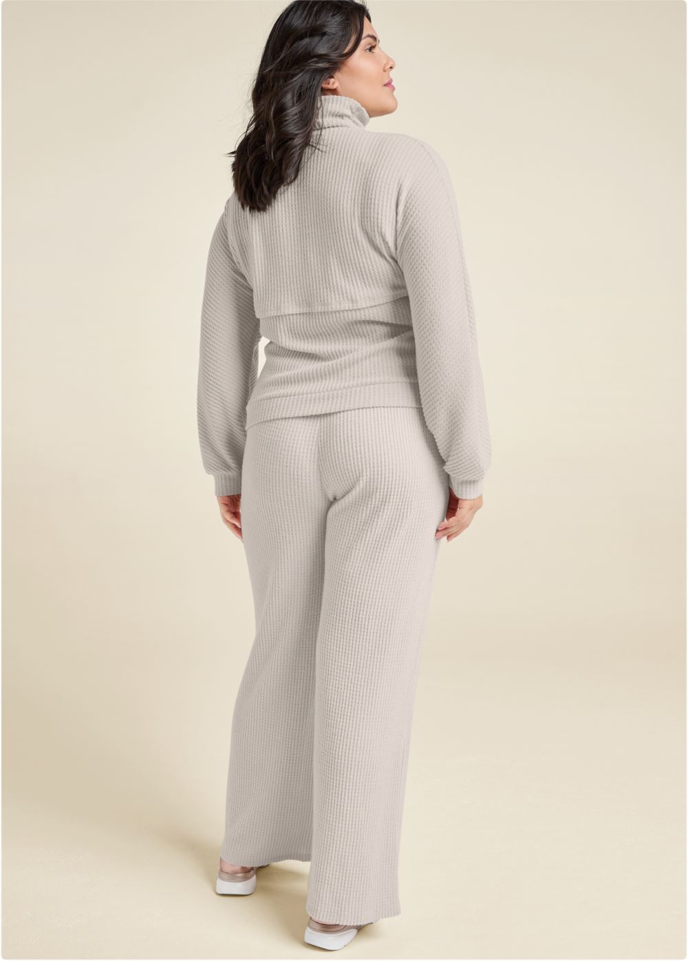 Venus Plus Size Wrap Turtleneck Keyhole Top