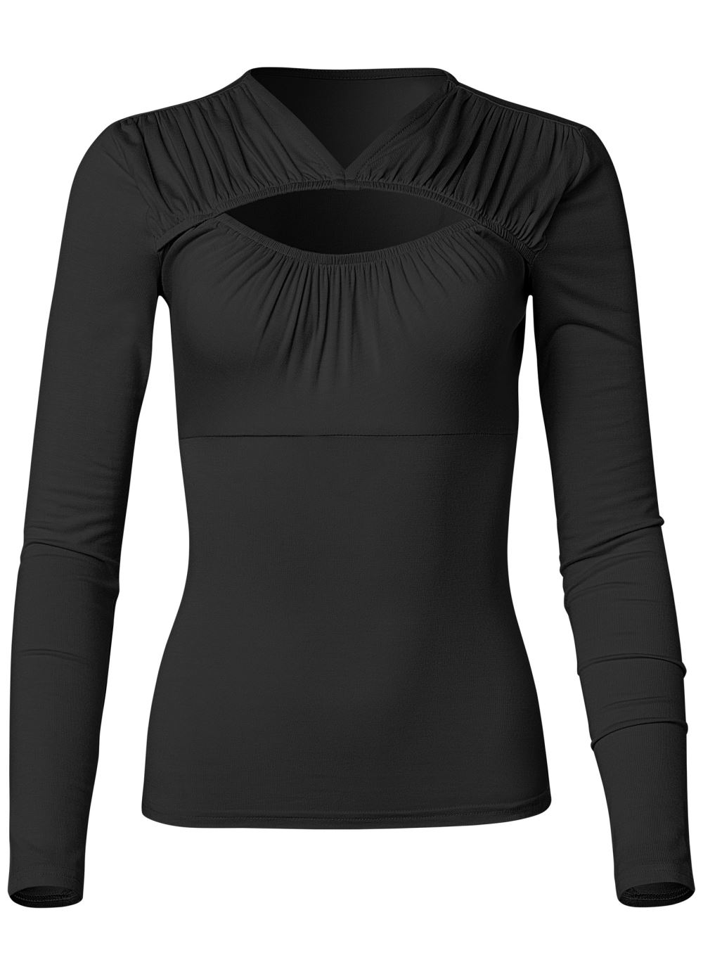 Venus Plus Size Ruched Cutout Top