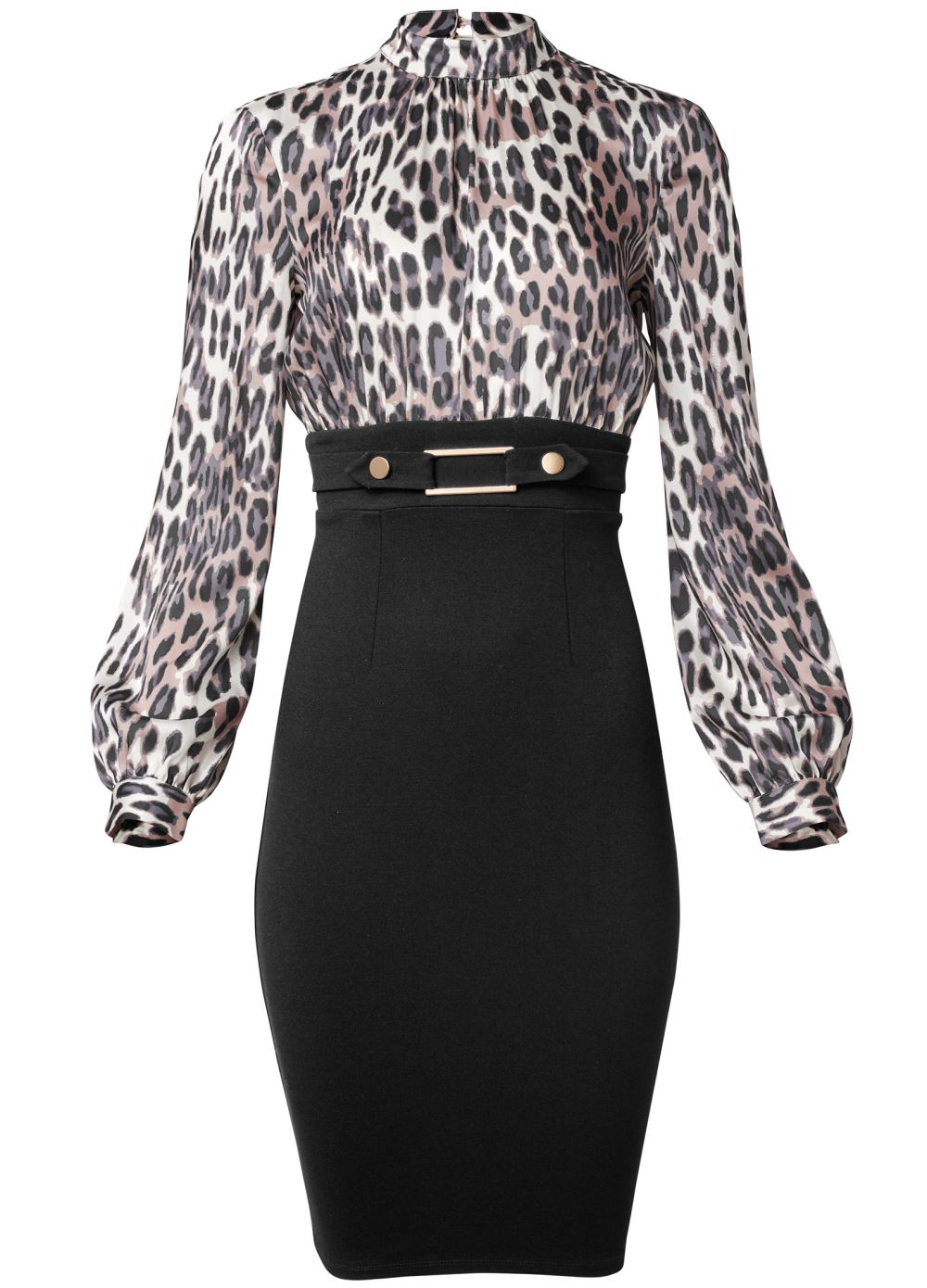 Venus Plus Size Belted Pencil-Skirt Dress