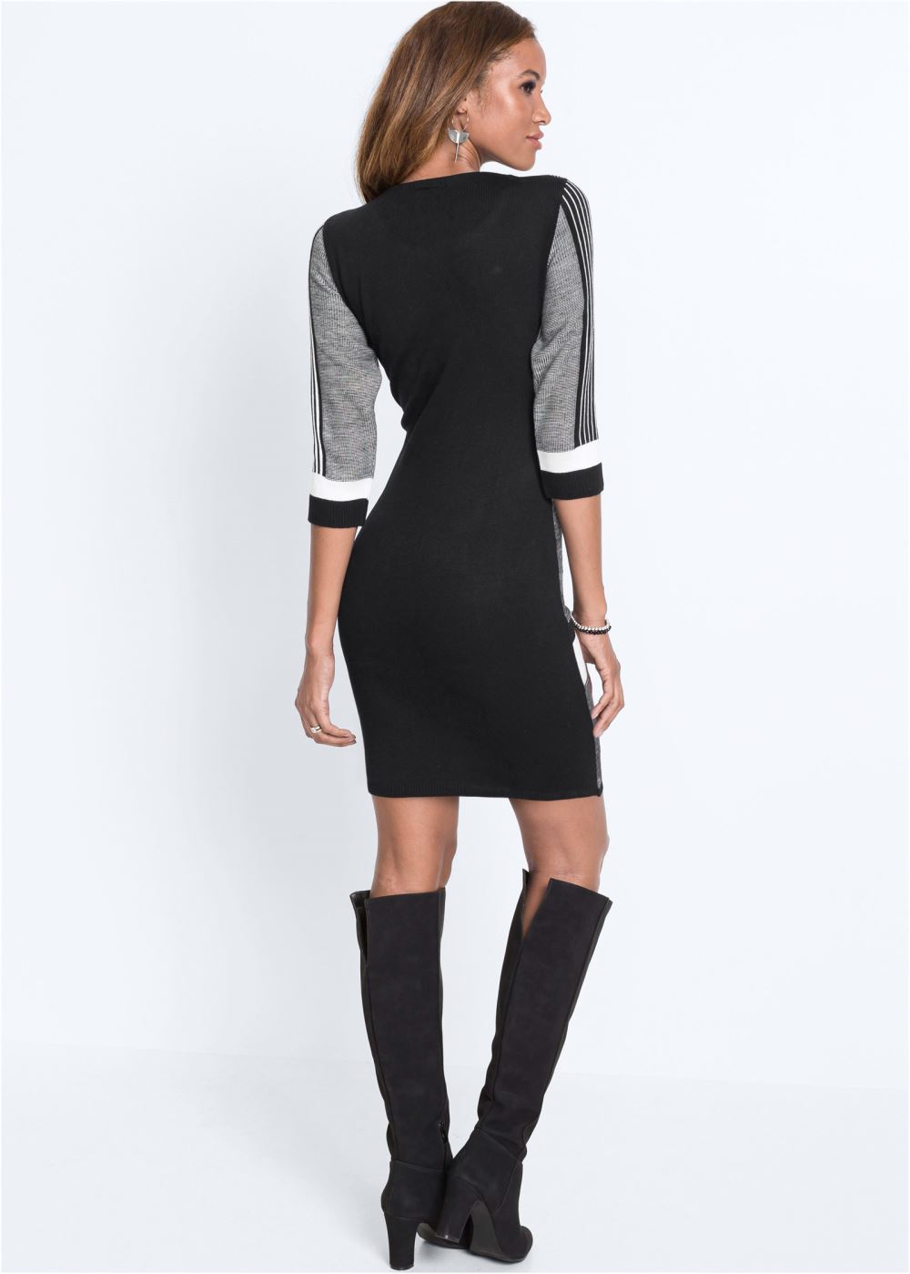 Venus Plus Size Color Block Sweater Dress