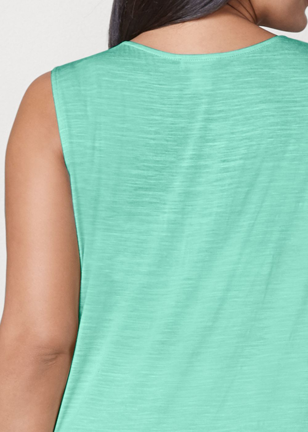 Venus Plus Size Lace Detail Scoop Neck Top