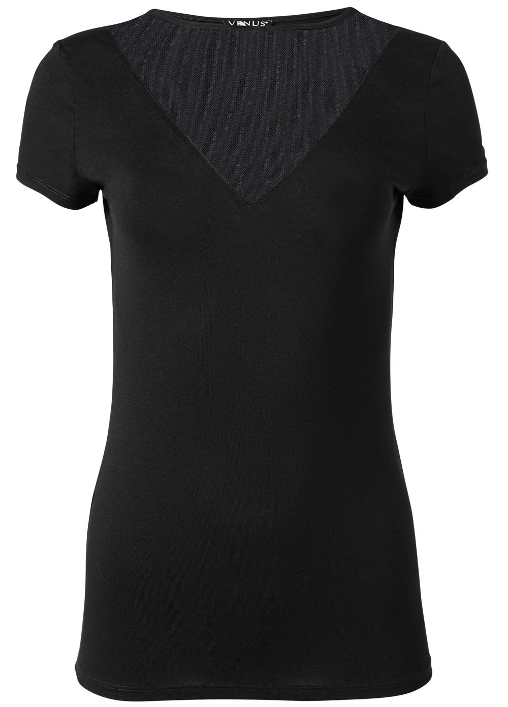 Venus Plus Size Mesh Detail Top