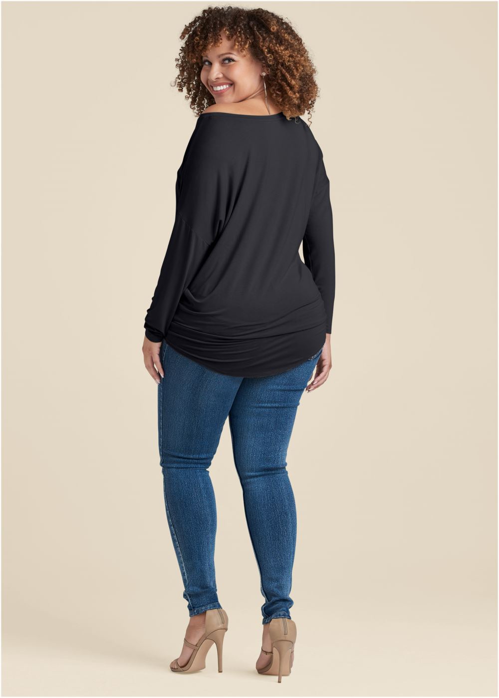 Venus Plus Size Casual Long Sleeve Tee