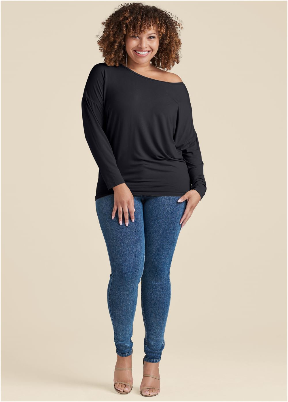 Venus Plus Size Casual Long Sleeve Tee