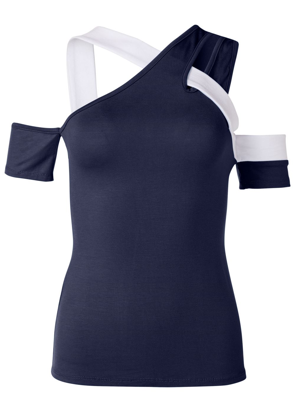 Venus Navy & White COLOR BLOCK TOP