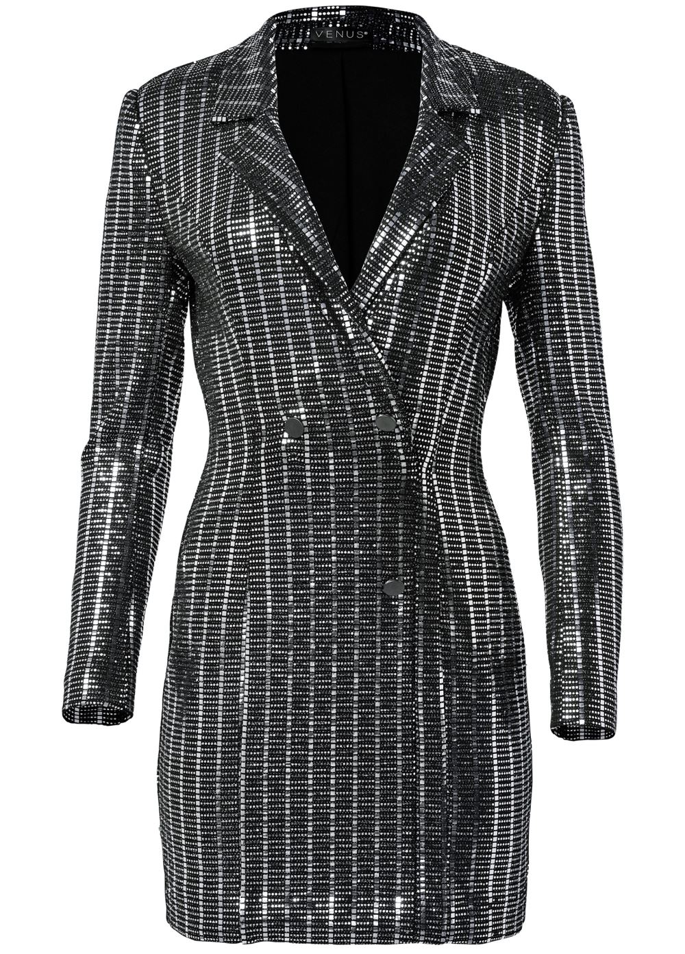 Venus Plus Size Sequin Blazer Mini Dress