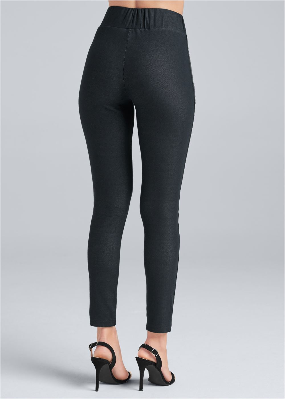 Venus Plus Size Embellished Leggings in Black