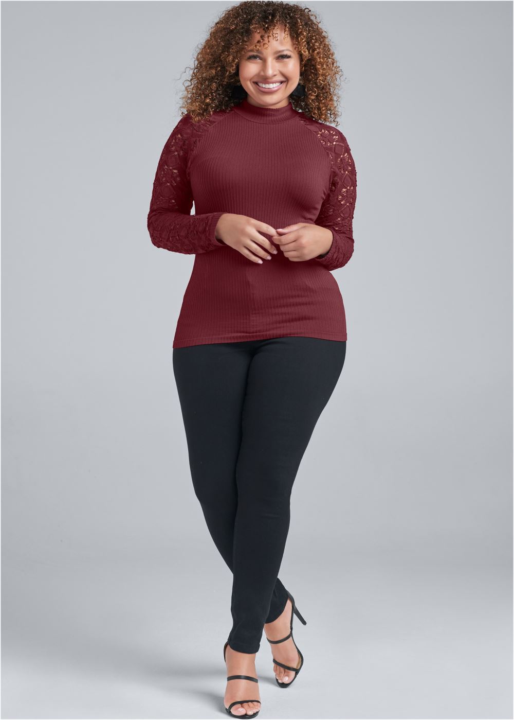 Venus Plus Size Seamless Mock-Neck Top